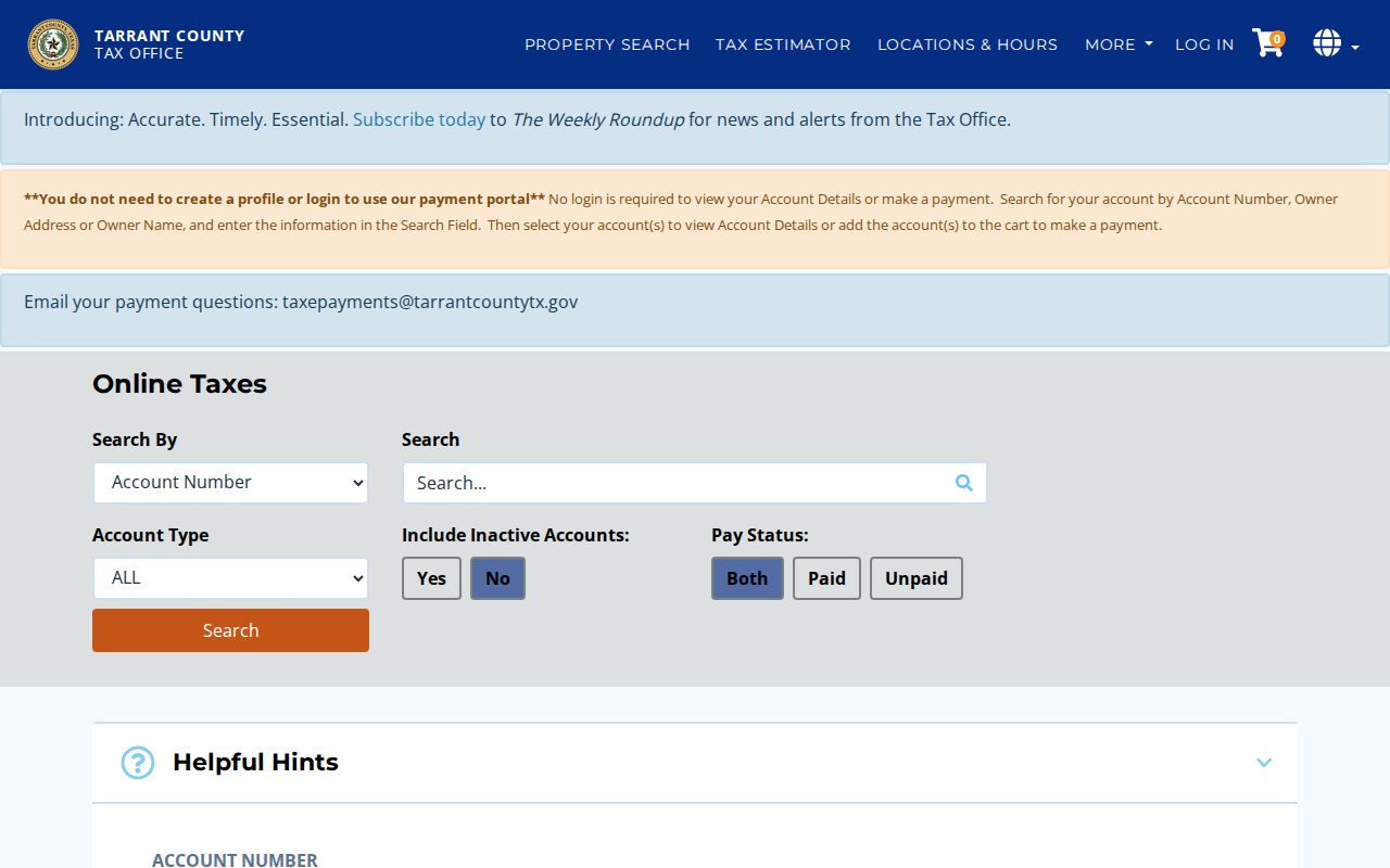 Keller street directory Tarrant Tax address search