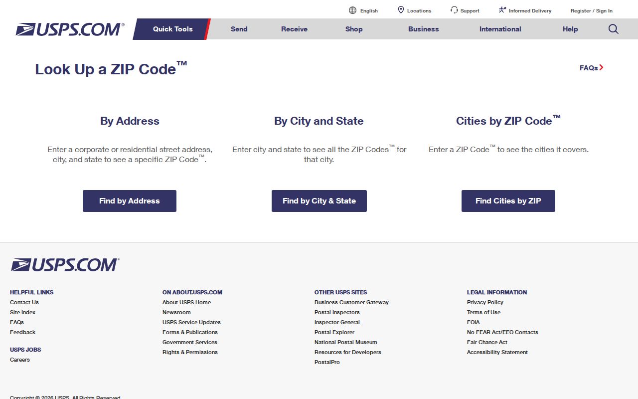 Keller ZIP code directory USPS address lookup options